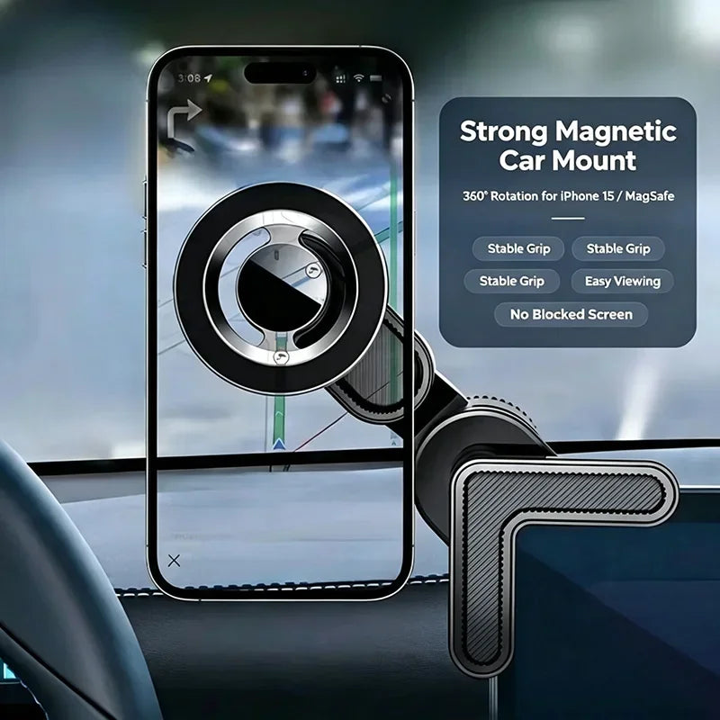 Magnetic Car Phone Mount – 360° Rotating Universal Holder