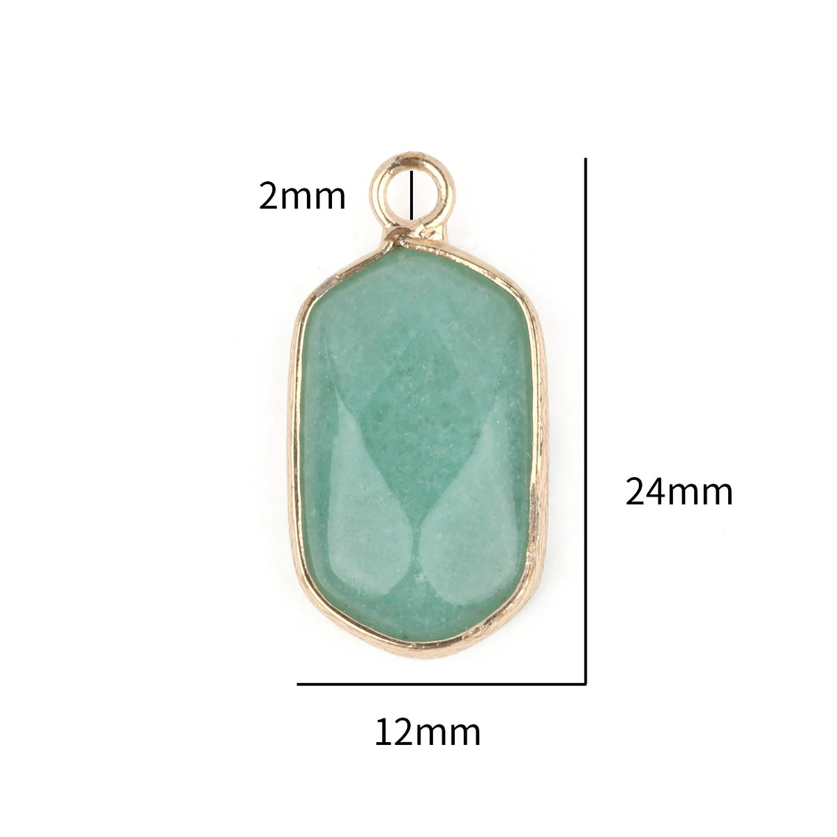 Natural Green Aventurine Stone Pendant Charm | DIY Jewelry