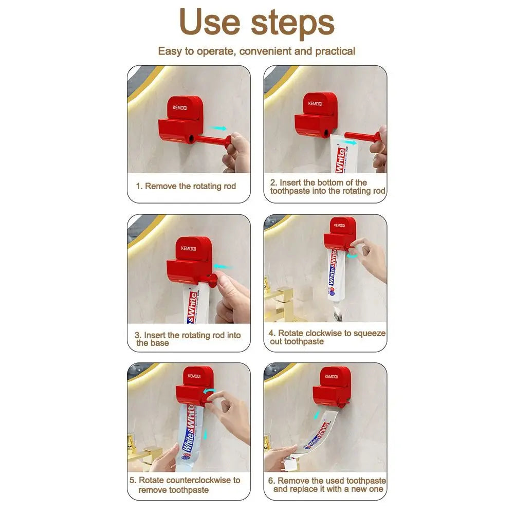 Suction Cup Toothpaste Squeezer & Holder – Punch-Free