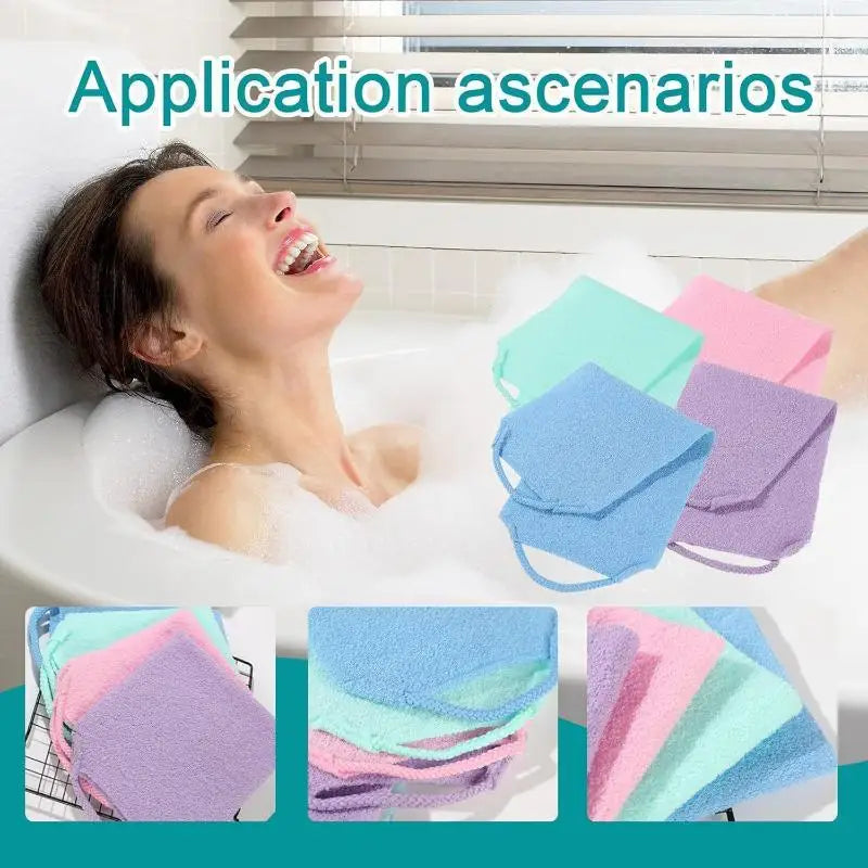 Exfoliating Back Scrubber Strap – Nylon Body Scrub Towel