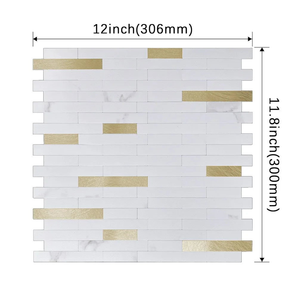 Self-Adhesive Mosaic Tile Stickers | PVC Kitchen Backsplash
