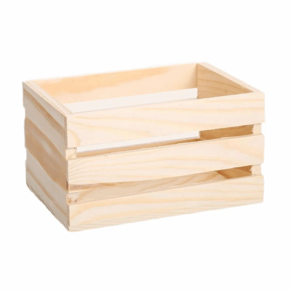 Wooden Dollhouse Crate – 1:12 Miniature DIY Storage Basket