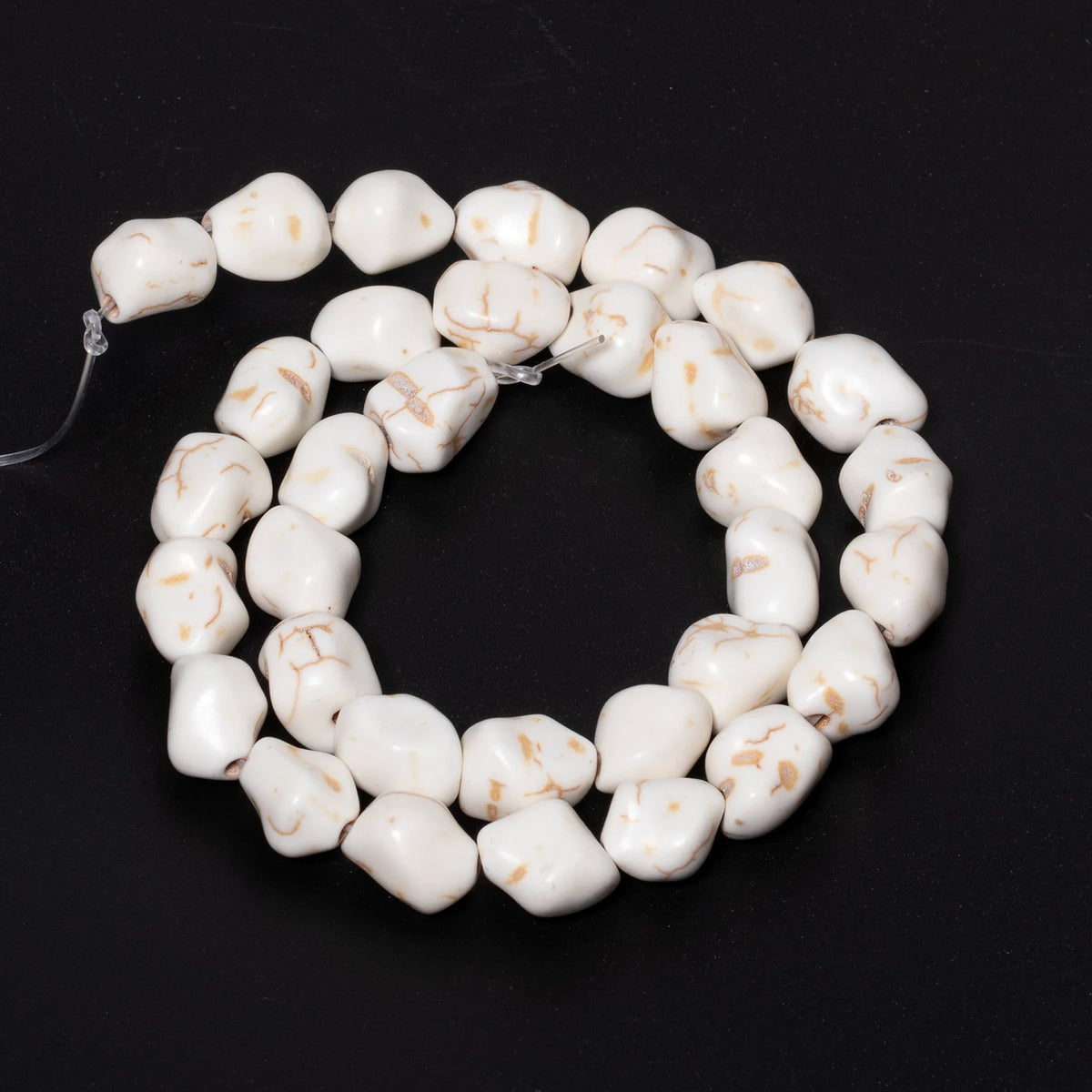 White Turquoise Natural Stone Beads 8mm – DIY Jewelry Making