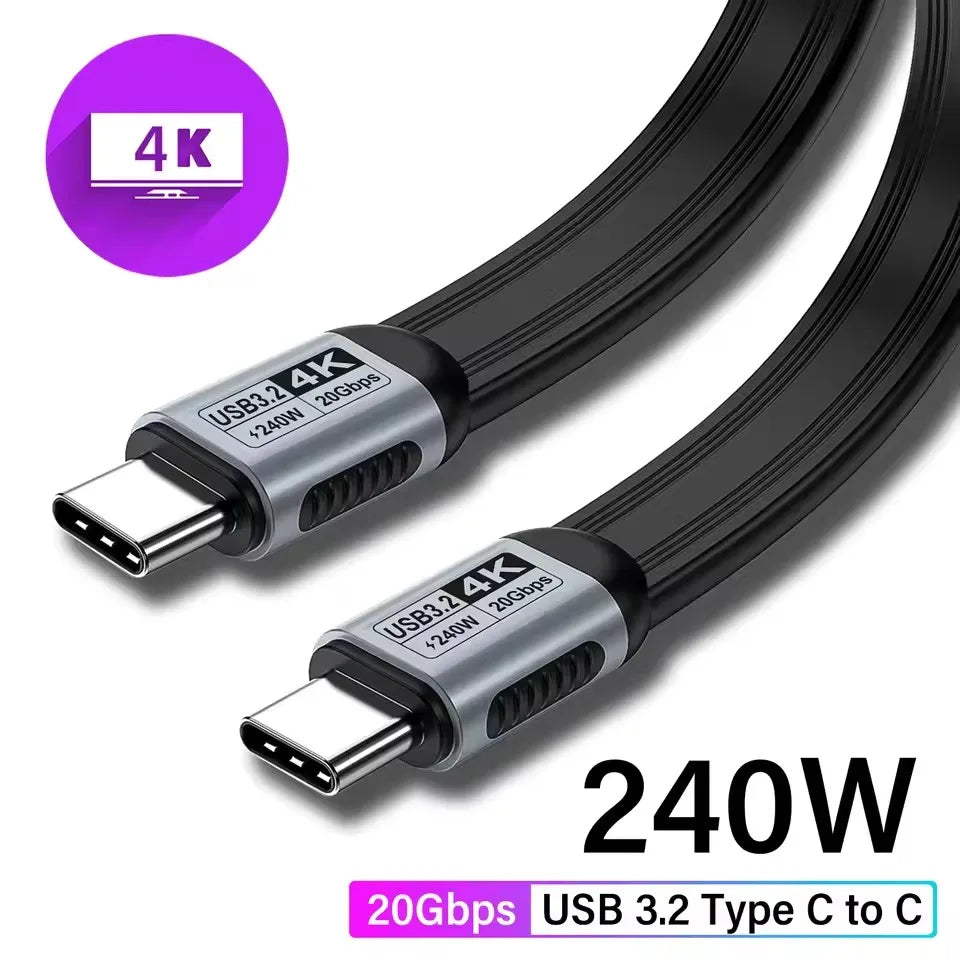 USB-C to USB-C Cable 240W PD | 20Gbps USB 3.2 4K@60Hz