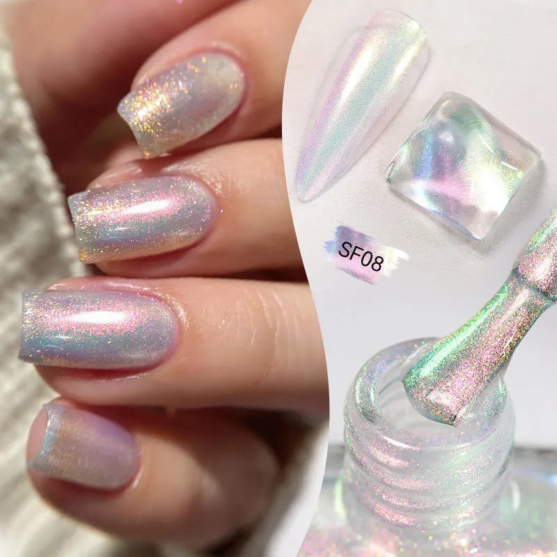 LILYCUTE Glitter Nail Polish 7ml – Pearl Effect, 6 Colors