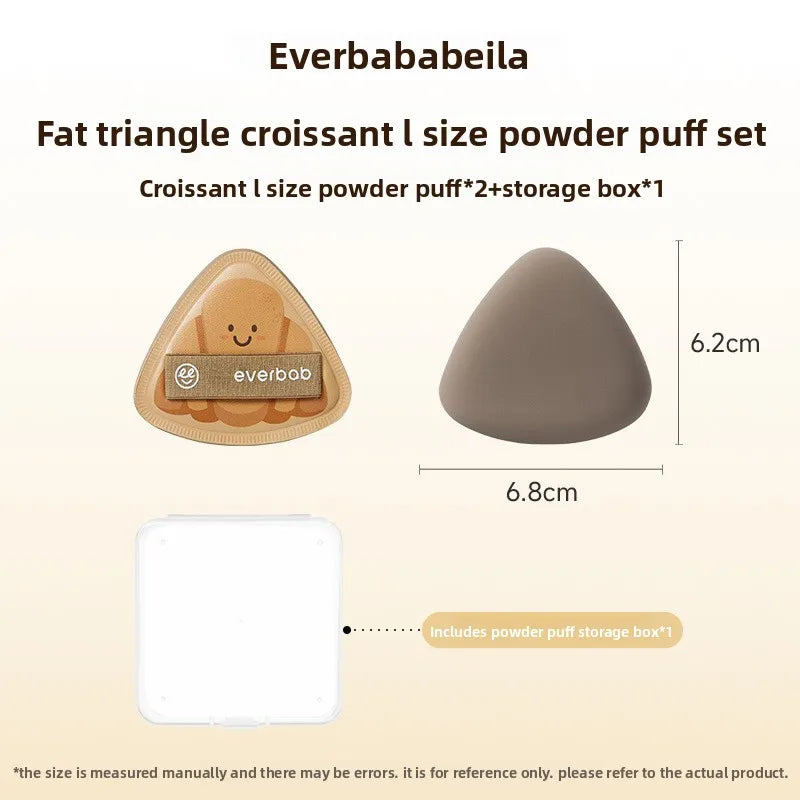 Soft Triangle Air Cushion Makeup Puff – 2-Pack Cotton