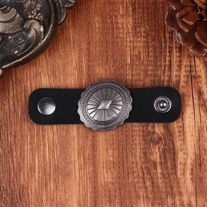 Western Vintage Scarf Slide Ring Buckle – Zinc Alloy Neckwear Clip