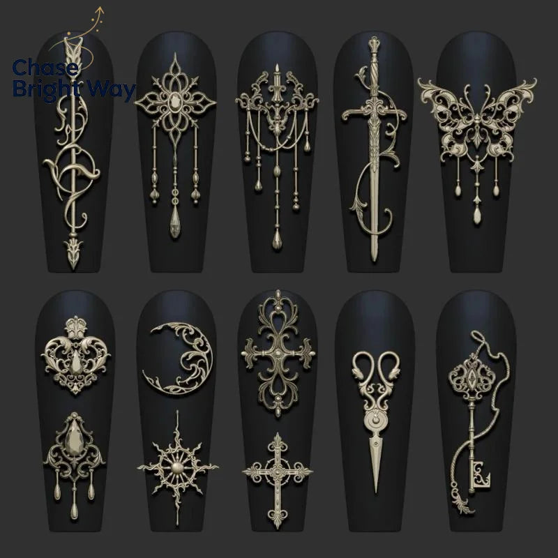 3D Retro Silicone Nail Art Mold – Flowers & Bow Tie Carving