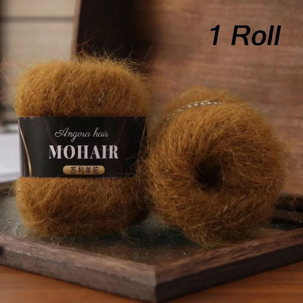 Alpaca Mohair Knitting Yarn – Fluffy Soft Yarn for Sweaters & Shawls