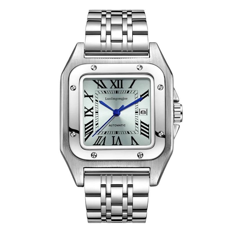Square Skeleton Automatic Men's Watch | LUOLINGONGJUE Tank