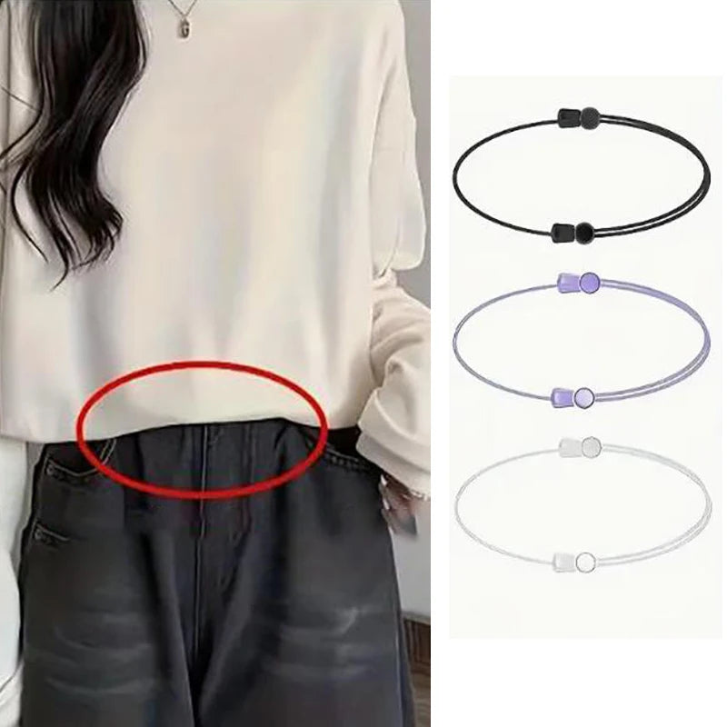 3-Pack Adjustable Elastic Shirt Tucking Bands – S, M & L
