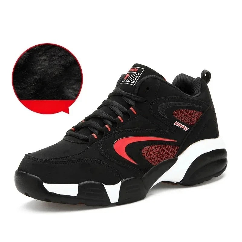 LEDP Men's Waterproof Winter Sneakers – Non-Slip, Size Up to 48