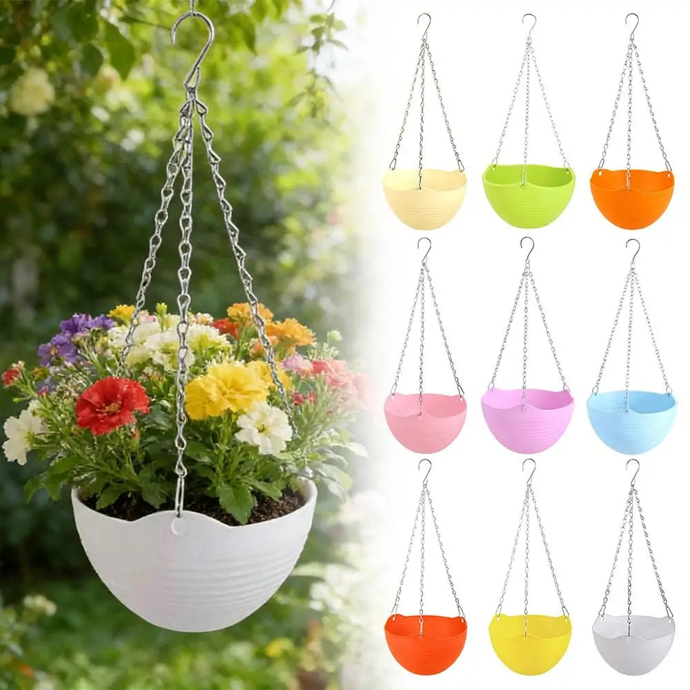 Self-Watering Hanging Basket Flower Pot – 9 Colors, PP