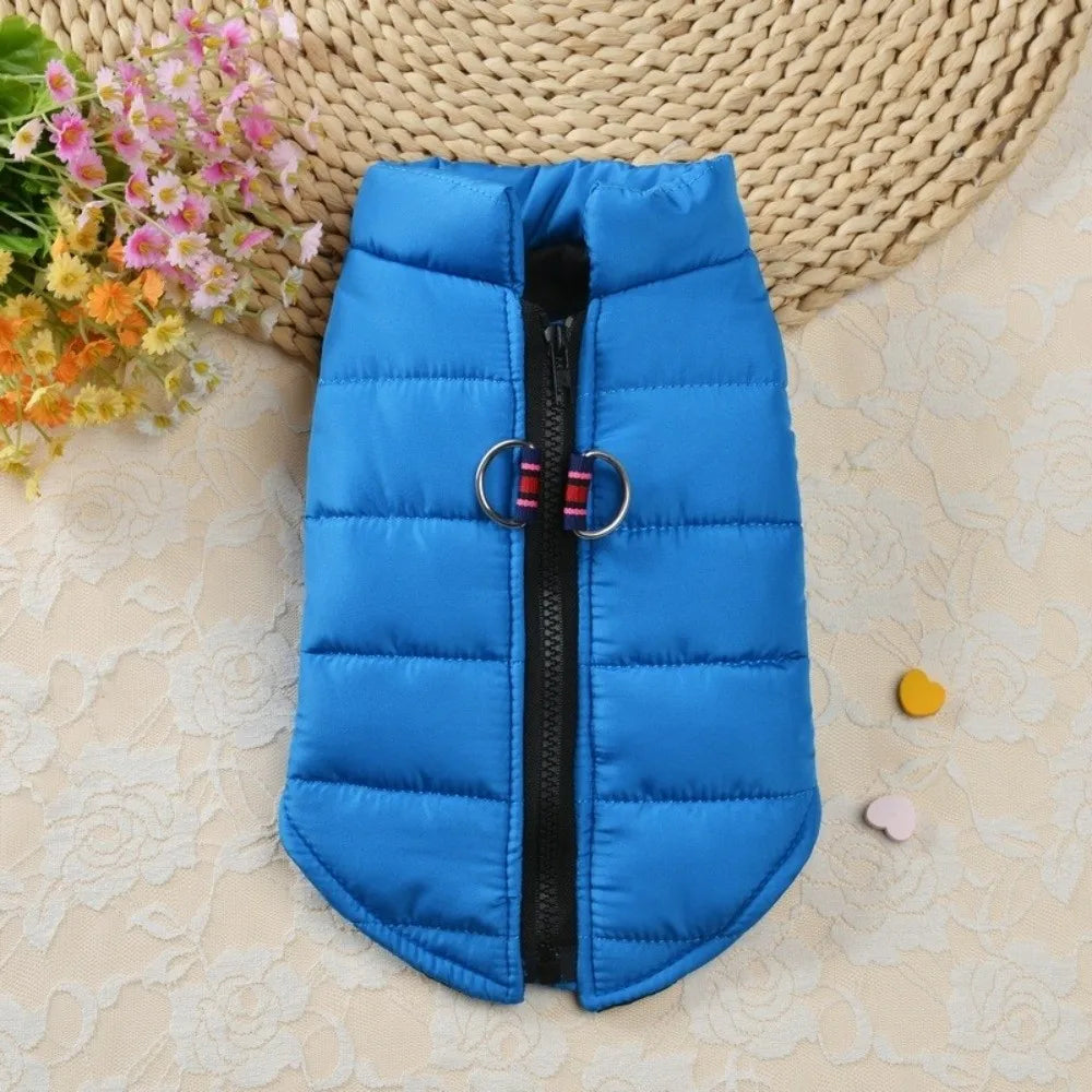 Cozy Padded Dog Jacket – Zipper Vest for Small & Medium Dogs