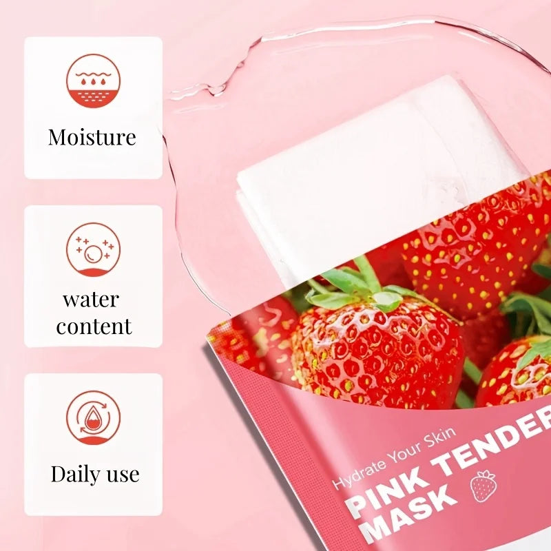 Strawberry Moisturizing Mud Face Mask – 9-Piece Hydrating Set