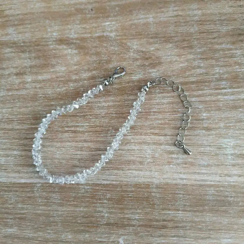 Crystal Beaded Choker Necklace – Faceted Glass Women's Jewelry