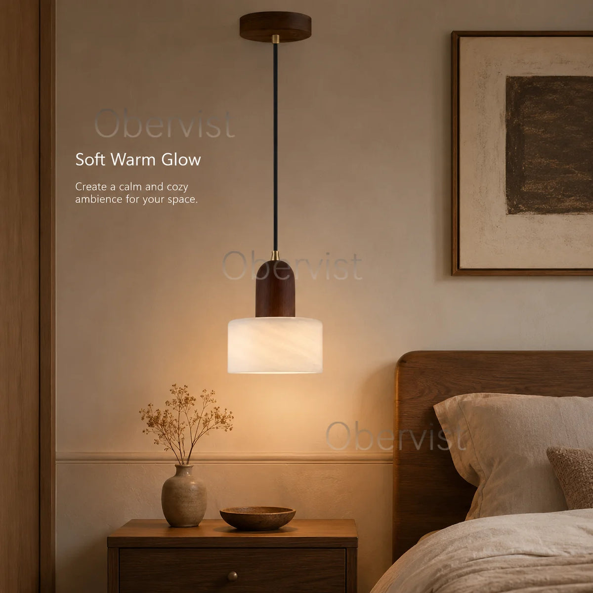 Wabi Sabi Stone LED Pendant Light | Minimalist Hanging Lamp