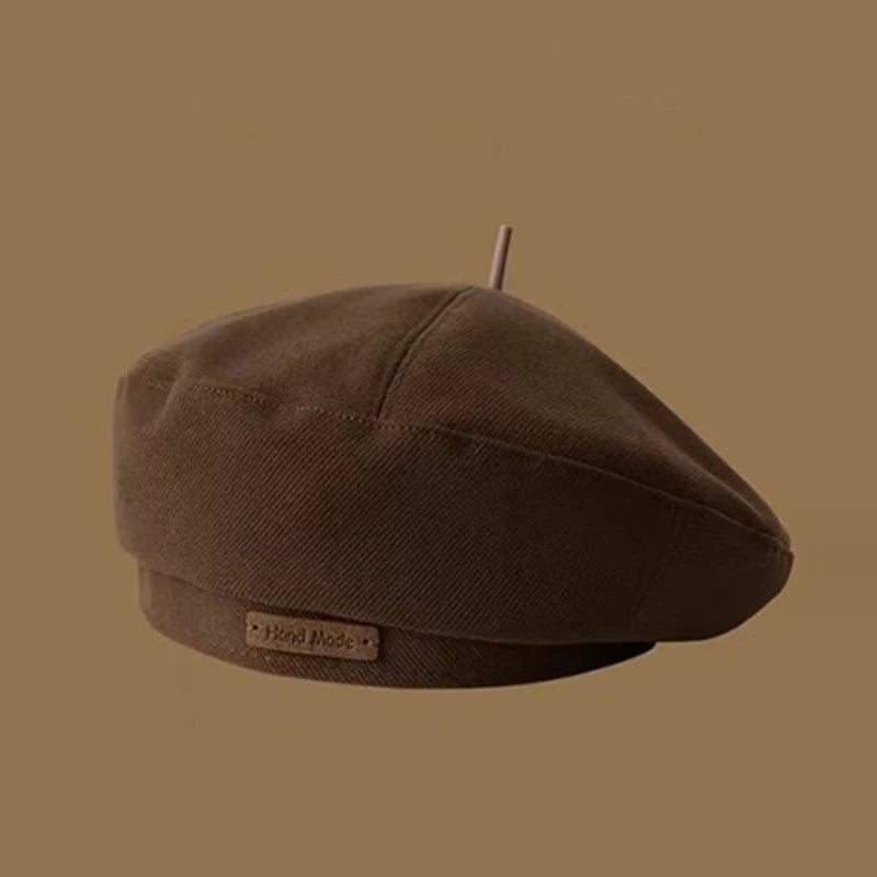Women's Retro Woolen Beret Hat – Versatile Plush Cap
