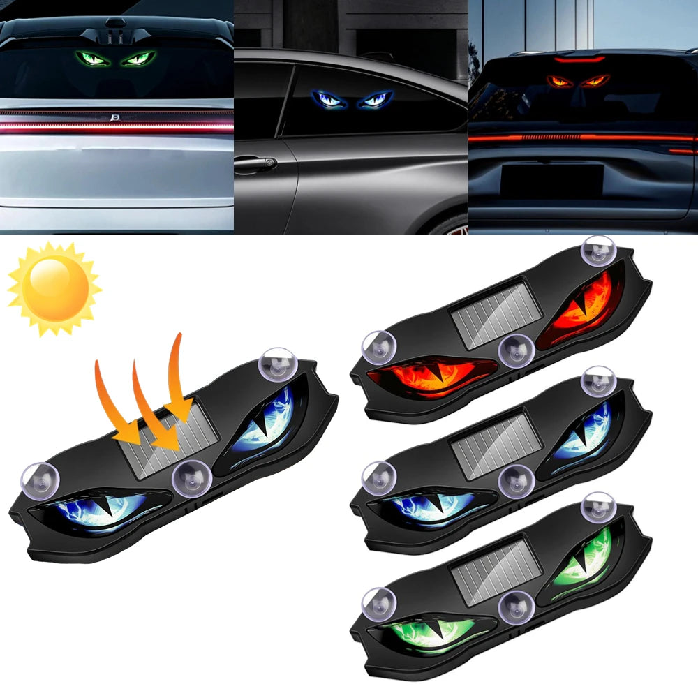 Solar Car Demon Eye LED Ambient Light | Wireless Decor Lamp