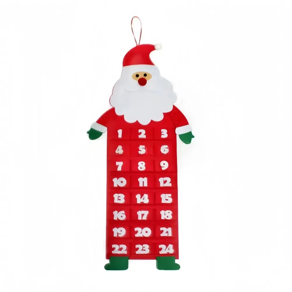 Felt Christmas Advent Calendar – 24-Pocket Hanging Tree for Kids