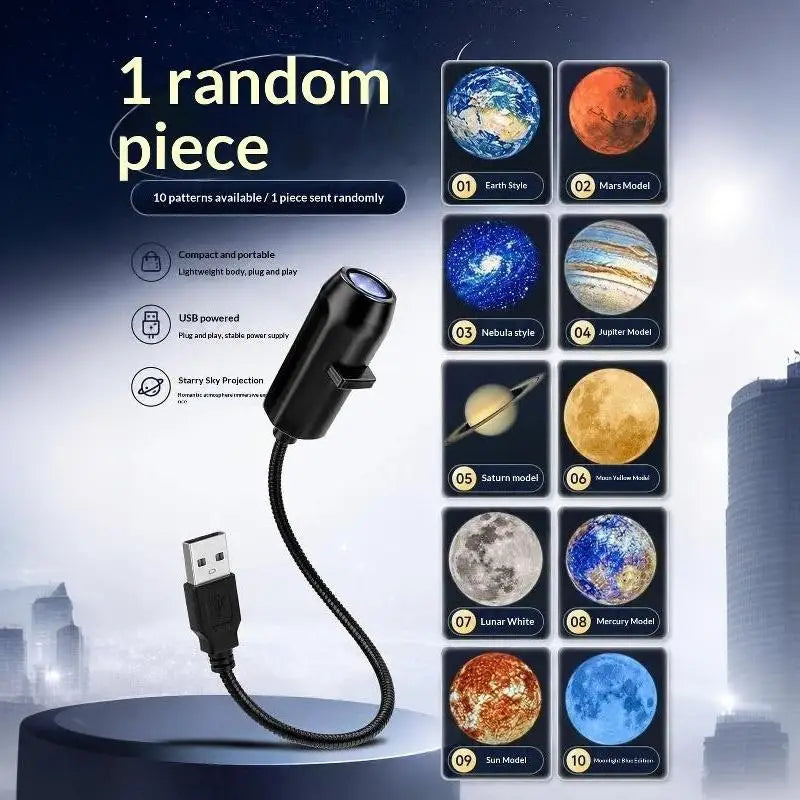 USB Mini Galaxy Projector Night Light – HD Space Projection Lamp