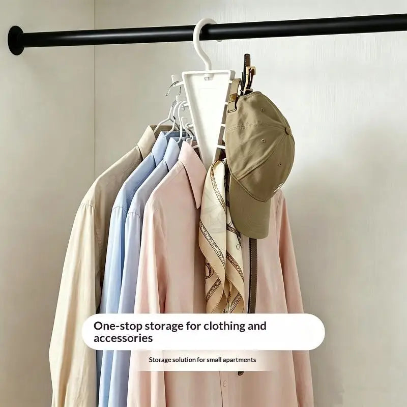 V-Shape 10-Hook Closet Organizer – Space-Saving Hanger
