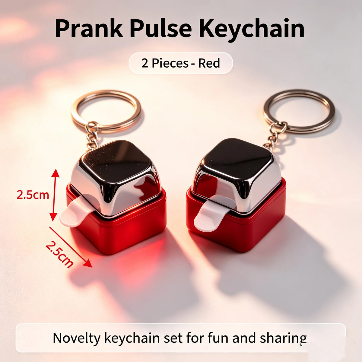 Electric Shock Prank Keychain – Novelty Trick Button Toy