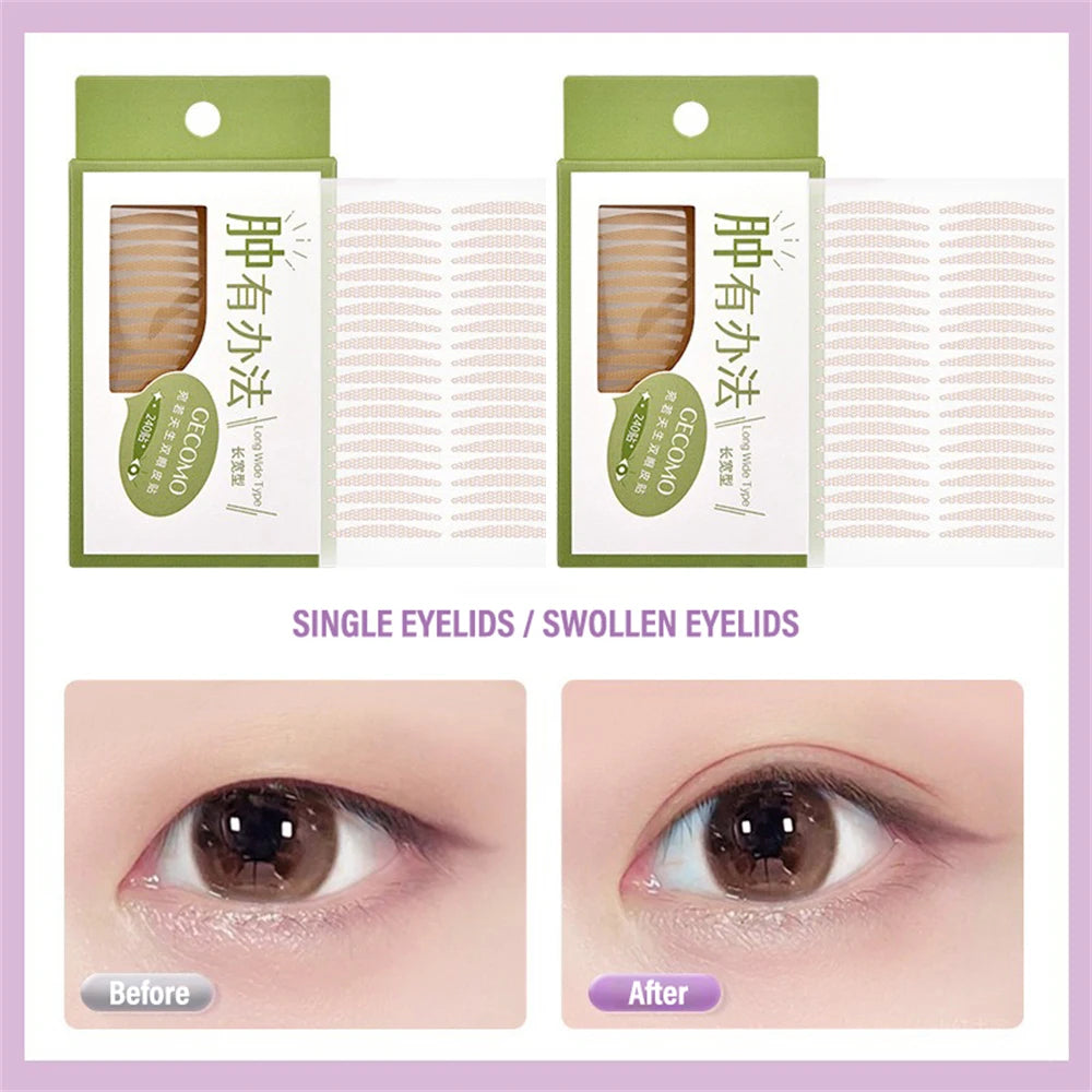 240 PCS Double Eyelid Tape Stickers – Invisible Natural Lift