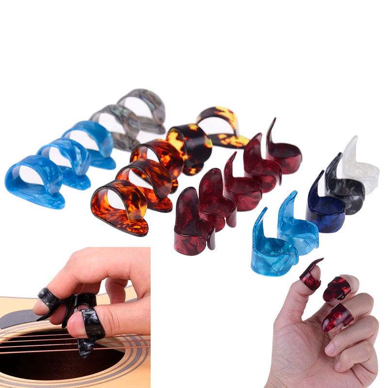 Guitar Finger & Thumb Picks – 10-Piece Celluloid Plectrum Set