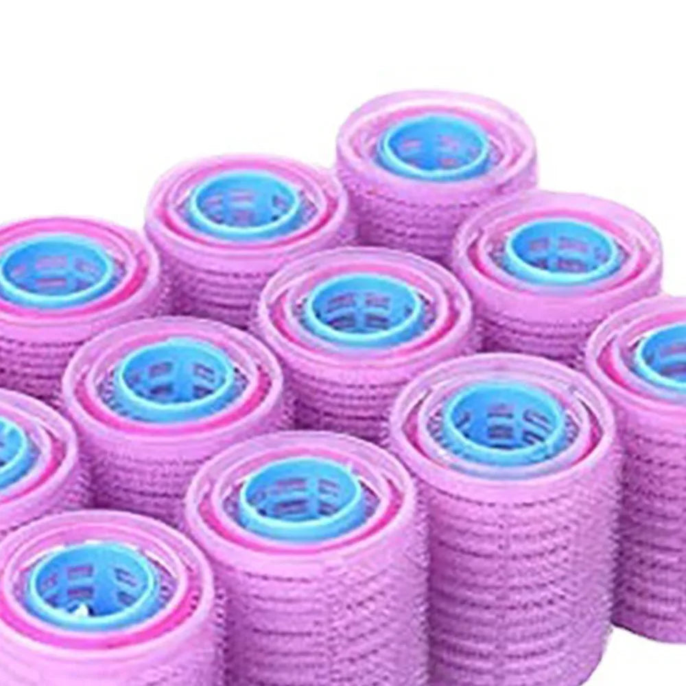 Self-Grip Hair Roller Set – 36 Curlers + 12 Clips, 3 Sizes