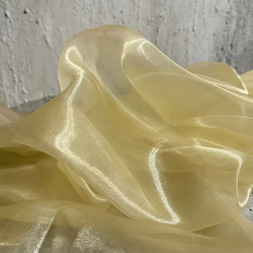 Crystal Organza Fabric – Glossy Sheer Mesh Cloth 1m × 1.5m