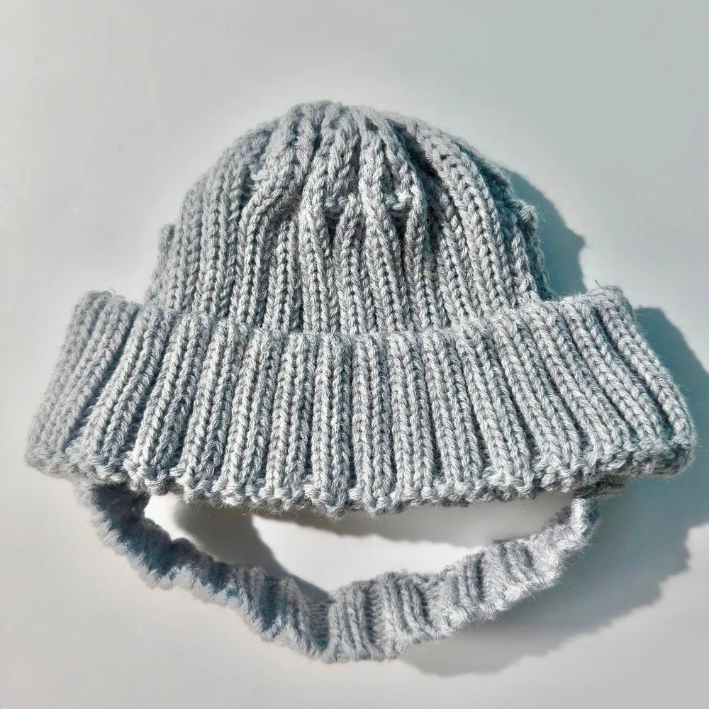 Ear-Exposed Pet Knitted Winter Hat – Small Dogs & Cats