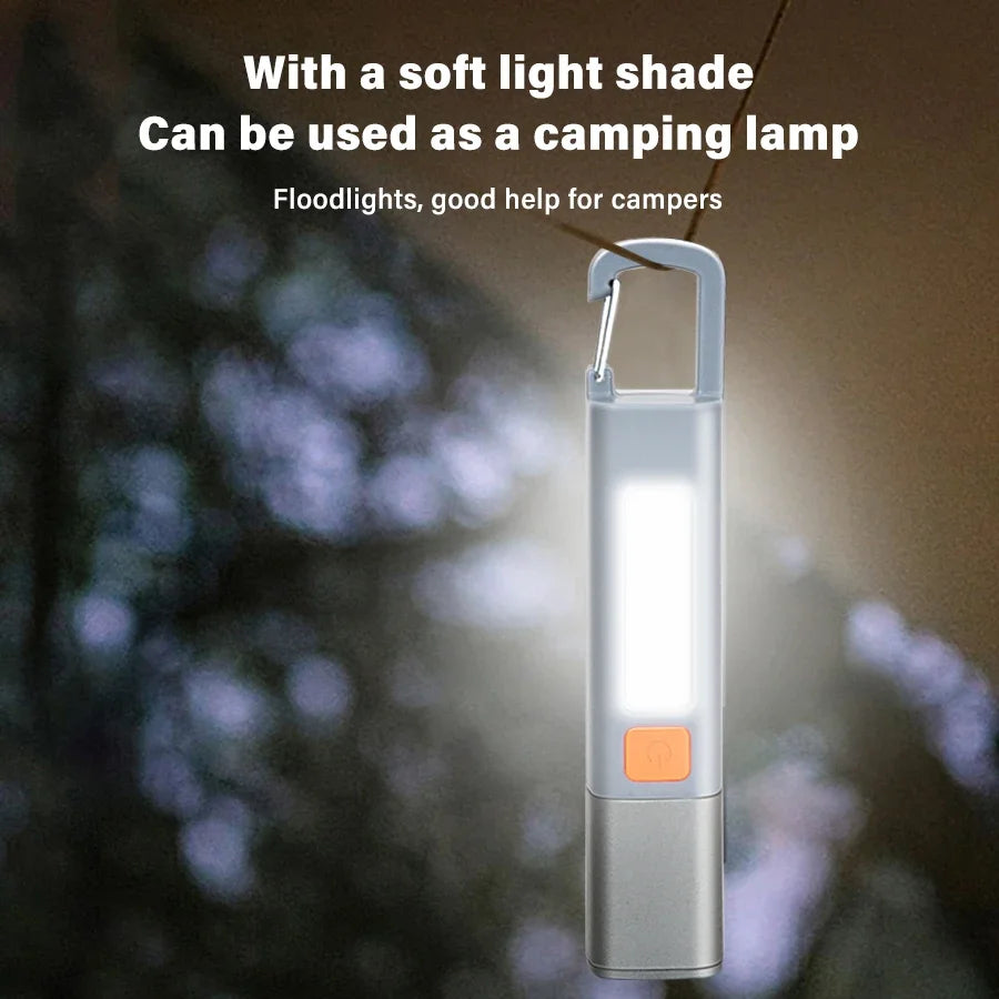 XPE LED Flashlight with Hook – USB-C Rechargeable Camping Torch