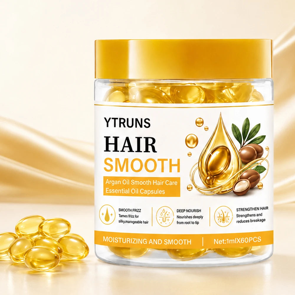 Rose Argan Hair Oil Capsules – Smoothing Serum Conditioner