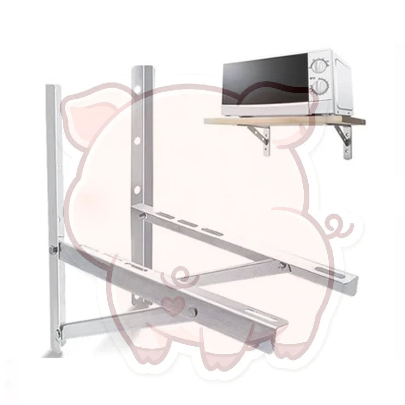 Universal AC Wall Bracket 1–1.5HP | 304 Stainless Steel Pair