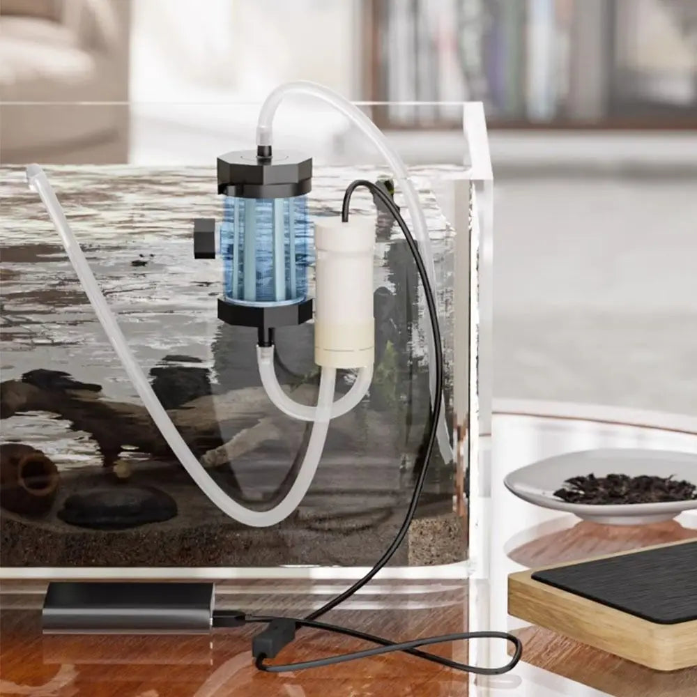 USB Aquarium Water Changer 280GPH – Vacuum Gravel Cleaner
