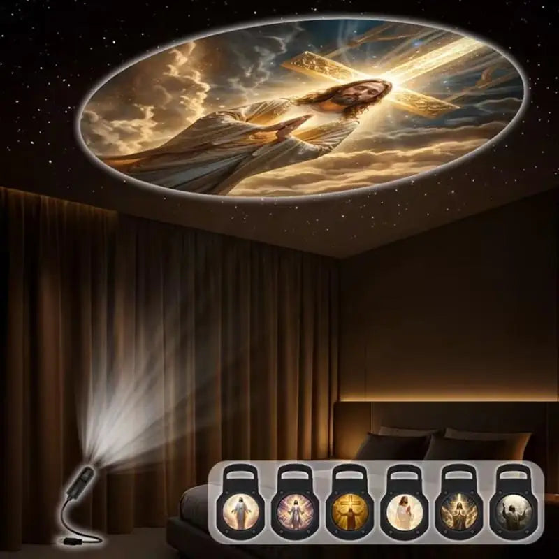USB Religious Projection Light – 12 Sacred Pattern Slides