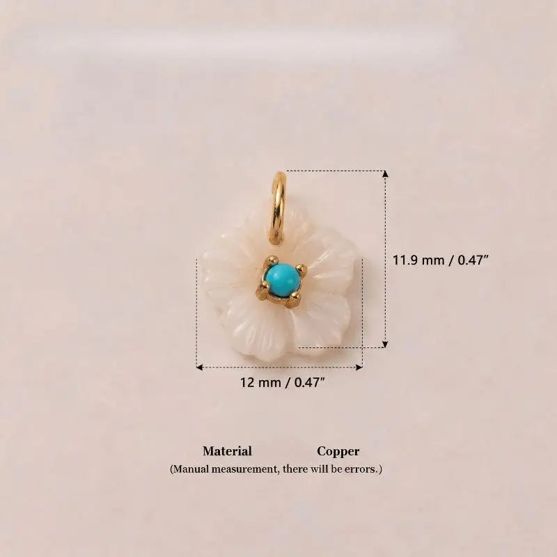 Resin Flower Zircon Charm Pendant – Colorful DIY Jewelry