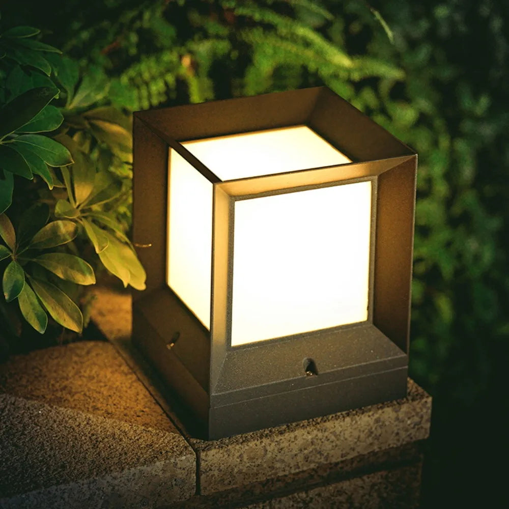 Modern E27 Outdoor Pillar Cap Light | IP54 Waterproof 220V