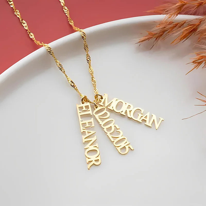 18K Gold Custom Name Necklace – Stainless Steel Choker