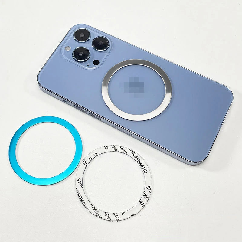 Magnetic Metal Ring Plate Sticker – MagSafe & Car Holder