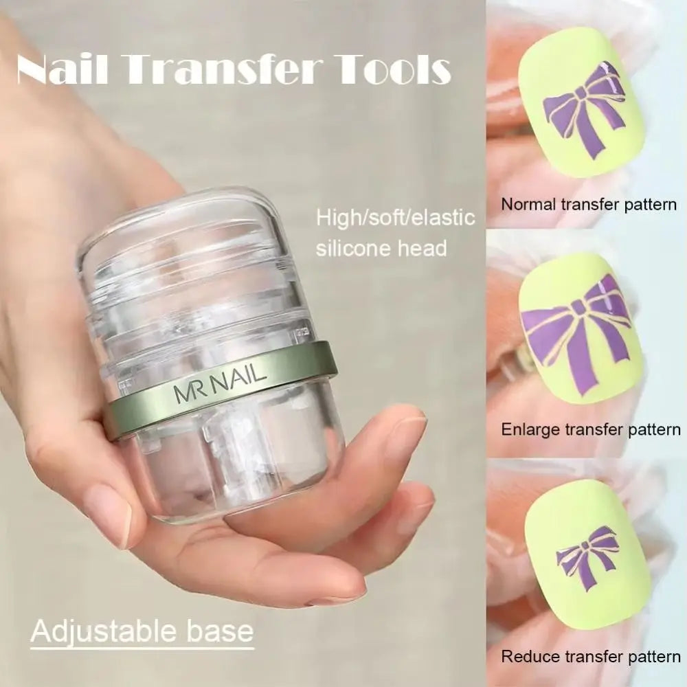 Silicone Telescopic Capsule Nail Art Stamper & Transfer Tool