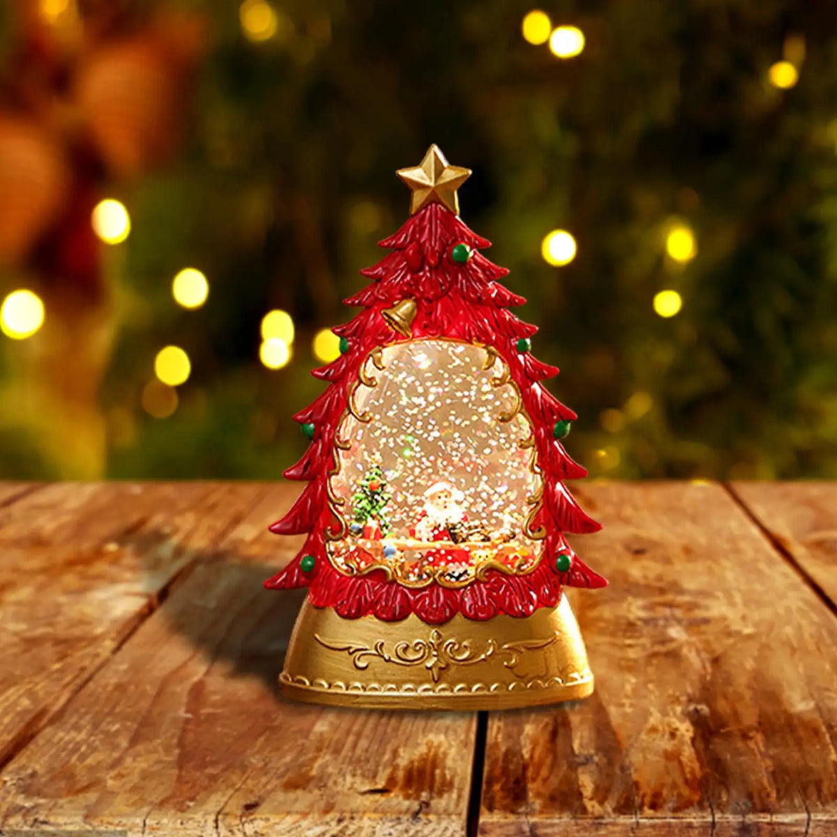 Christmas Snow Globe Light – Tree Scene Lantern Decoration