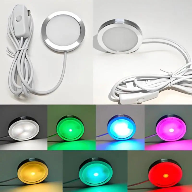 USB Circular Ultra-Thin Aluminum LED Lamp 5V – DIY & 3D Printer