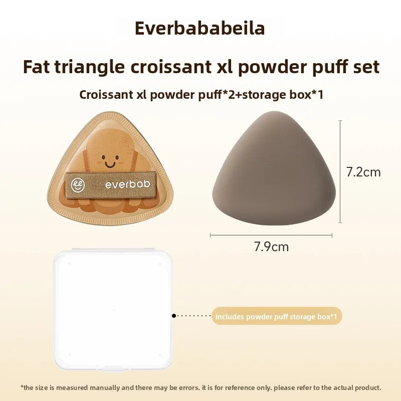 Soft Triangle Air Cushion Makeup Puff – 2-Pack Cotton