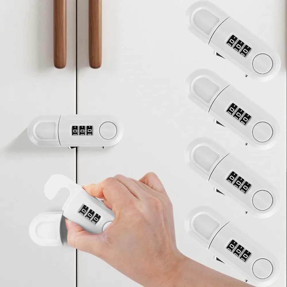 Child Safety Cabinet & Drawer Lock – Adhesive Plastic Lock