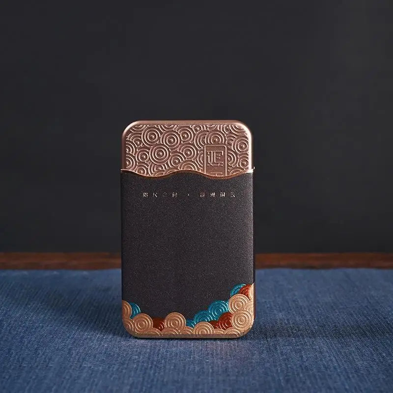 Wavy Pattern Metal Tea Storage Tin – Airtight Portable Canister