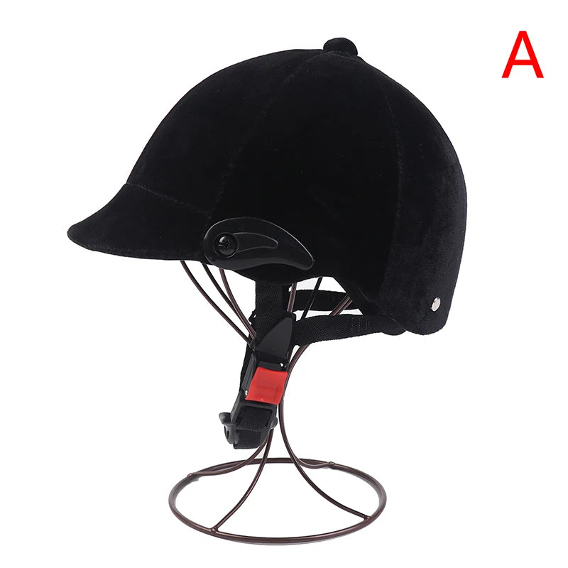 Unisex Equestrian Riding Helmet – Adjustable ABS Velvet Cap