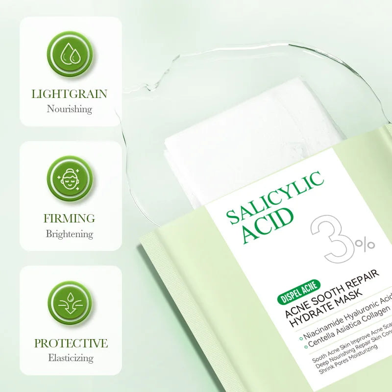 SADOER Salicylic Acid Face Sheet Masks – 5-Pack Hydrating