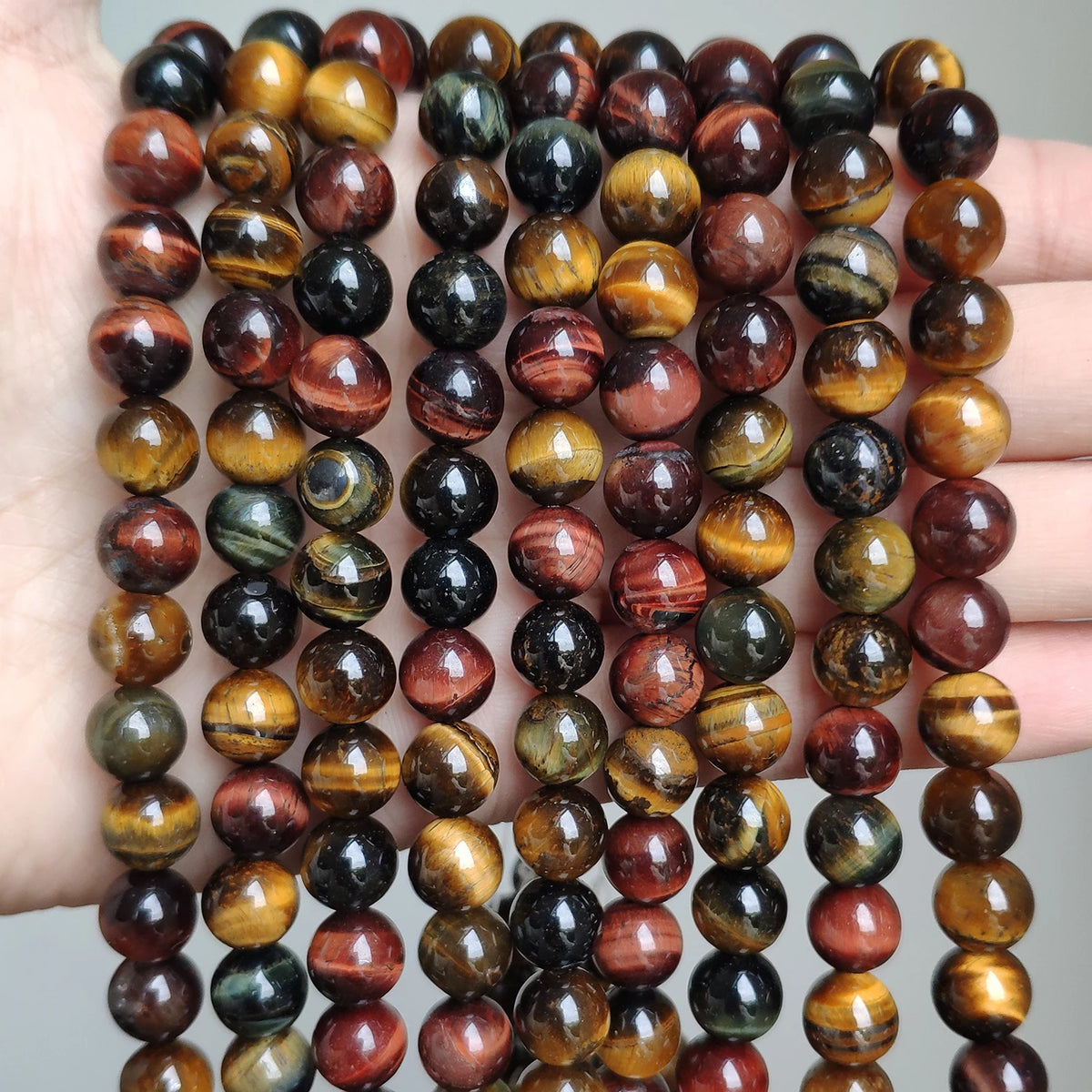 Yooperlite Fire Sodalite Round Stone Beads – 15" Jewelry Strand